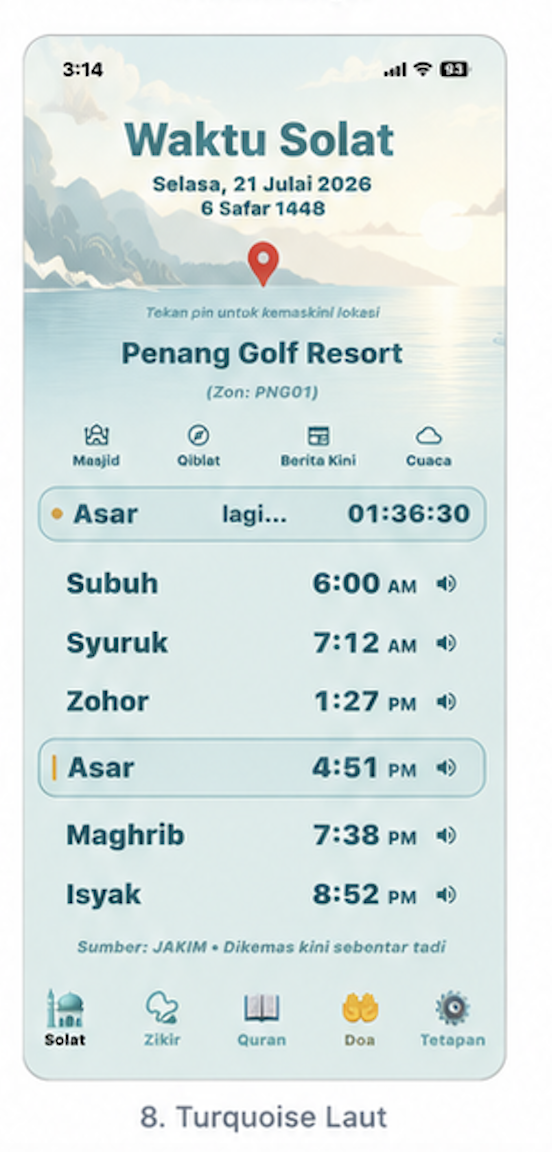 Tema Turquoise Laut
